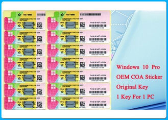 Wszystkie zgodne z Lanugaue kompatybilne z Windows 10 Pro COA naklejka 32bit 64bit Online Aktywuj oryginalną licencję COA X20